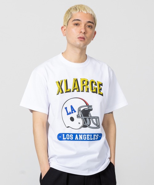 XLARGE（エクストララージ）の「PIGMENT FOOTBALL S/S TEE XLARGE（Tシャツ/カットソー・メンズ・ホワイト/ブラック/イエロー・S/M/L/XL）」の2枚目の写真