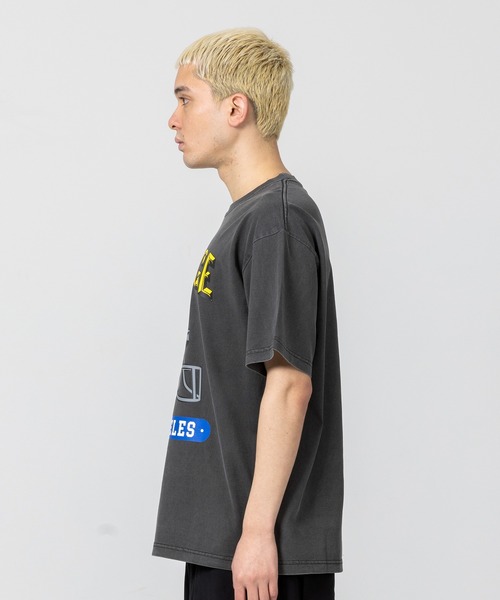 XLARGE（エクストララージ）の「PIGMENT FOOTBALL S/S TEE XLARGE（Tシャツ/カットソー・メンズ・ホワイト/ブラック/イエロー・S/M/L/XL）」の4枚目の写真