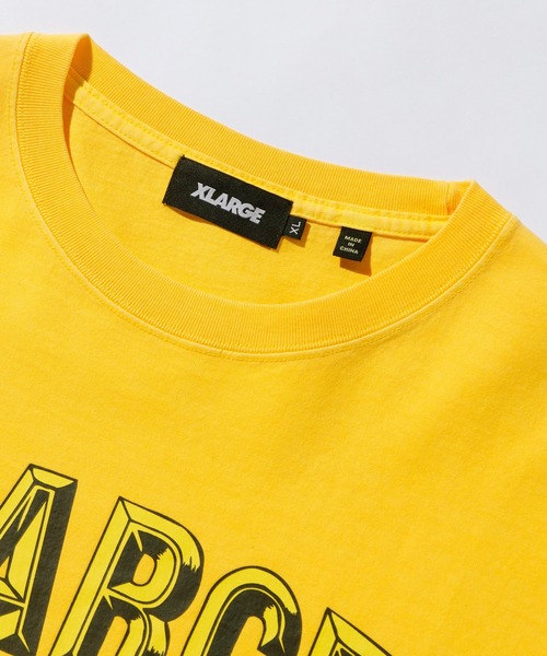 XLARGE（エクストララージ）の「PIGMENT FOOTBALL S/S TEE XLARGE（Tシャツ/カットソー・メンズ・ホワイト/ブラック/イエロー・S/M/L/XL）」の8枚目の写真