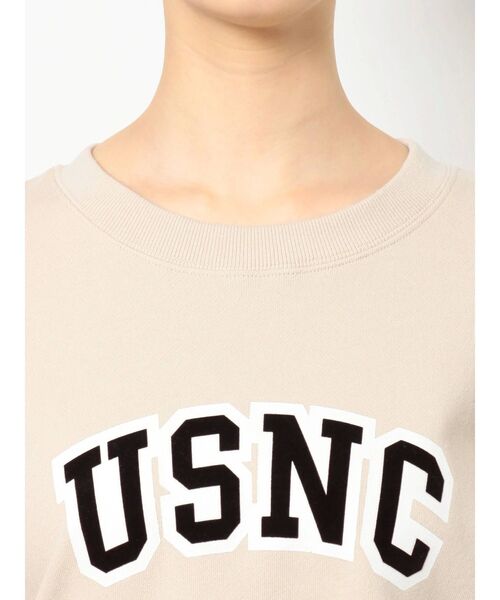 MERCURYDUO（マーキュリーデュオ）の「カレッジプリントスウェット（スウェット・レディース・ベージュ/オフホワイト・FREE）」の7枚目の写真