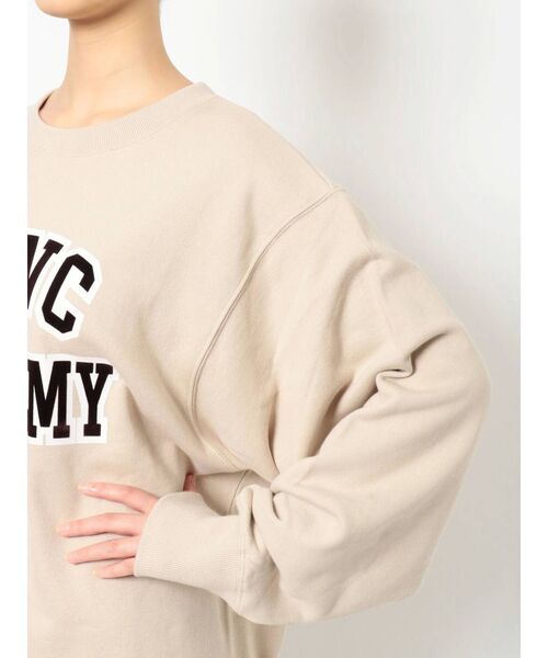 MERCURYDUO（マーキュリーデュオ）の「カレッジプリントスウェット（スウェット・レディース・ベージュ/オフホワイト・FREE）」の8枚目の写真