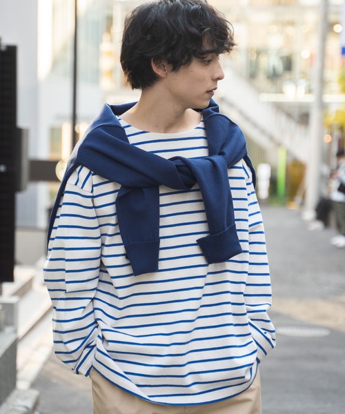 WEGO（ウィゴー）の「WEGO/バスクボーダーBIGロンT（Tシャツ