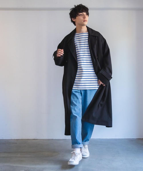 WEGO(ウィゴー)の「WEGO/バスクボーダーBIGロンT(Tシャツ/カットソー・メンズ・ホワイト/ホワイト系その他・MEDIUM/LARGE)」の17枚目の写真