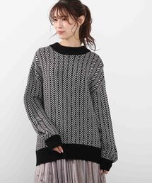 DRESKIP | ヘリンボーンジャガードニット(ニット/セーター)