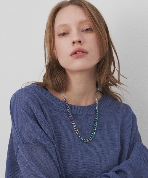 AIVER（アイバー）の「AIVER　オーロラコーティング1/2チェーンネックレス（ネックレス・メンズ・その他・FREE）」の6枚目の写真