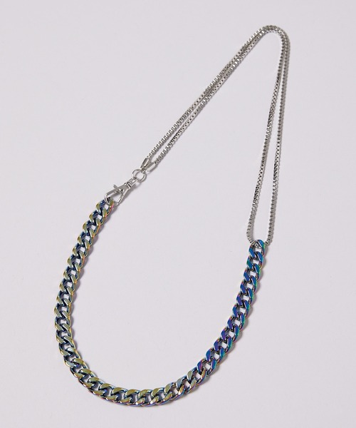 AIVER（アイバー）の「AIVER　オーロラコーティング1/2チェーンネックレス（ネックレス・メンズ・その他・FREE）」の2枚目の写真