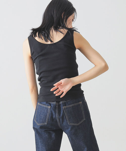 BEAMS LIGHTS（ビームスライツ）の「BEAMS LIGHTS / TRUE  コットン タンクトップ（タンクトップ・レディース・ブラック/ブラウン系その他3/ホワイト・ONE SIZE）」の5枚目の写真