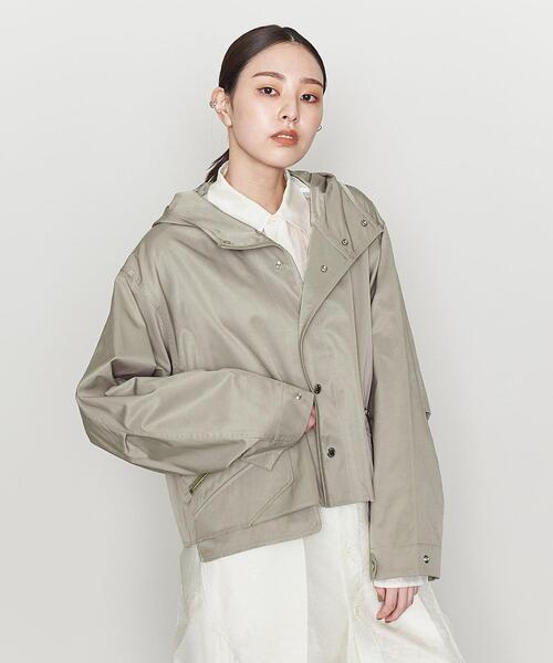 ASTRAET（アストラット）の「＜ASTRAET（アストラット）＞P/C ショート モッズコート†（モッズコート・レディース・ホワイト/ダークグレー/ライトピンク/ベージュ/オリーブ・FREE）」の3枚目の写真