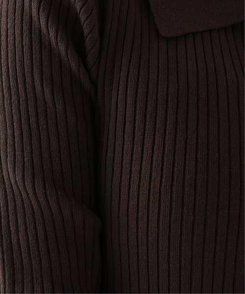 RAY CASSIN（レイカズン）の「衿付きヘンリーニットプルオーバー（ニット/セーター・レディース・ブラウン/ライトカーキ/キナリ・FREE）」の11枚目の写真