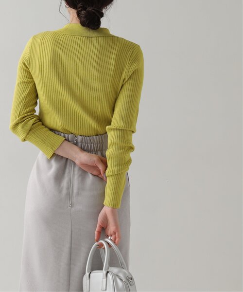 RAY CASSIN（レイカズン）の「衿付きヘンリーニットプルオーバー（ニット/セーター・レディース・ブラウン/ライトカーキ/キナリ・FREE）」の19枚目の写真