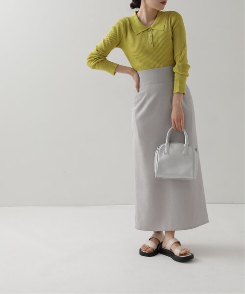 RAY CASSIN（レイカズン）の「衿付きヘンリーニットプルオーバー（ニット/セーター・レディース・ブラウン/ライトカーキ/キナリ・FREE）」の20枚目の写真