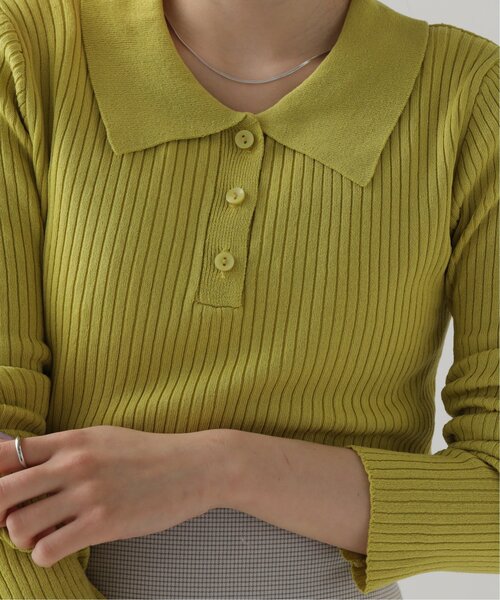 RAY CASSIN（レイカズン）の「衿付きヘンリーニットプルオーバー（ニット/セーター・レディース・ブラウン/ライトカーキ/キナリ・FREE）」の22枚目の写真