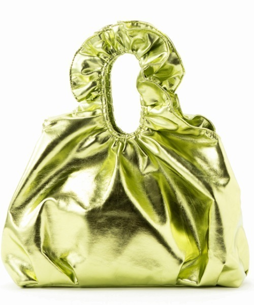 CONTROL FREAK / CTFK(コントロールフリーク)の「CONTROL FREAK(コントロールフリーク)メタリックフリルハンドルトート(ハンドバッグ・レディース・シルバー/グリーン/その他・FREE)」の4枚目の写真