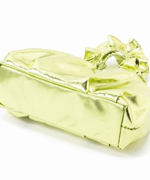 CONTROL FREAK / CTFK(コントロールフリーク)の「CONTROL FREAK(コントロールフリーク)メタリックフリルハンドルトート(ハンドバッグ・レディース・シルバー/グリーン/その他・FREE)」の14枚目の写真