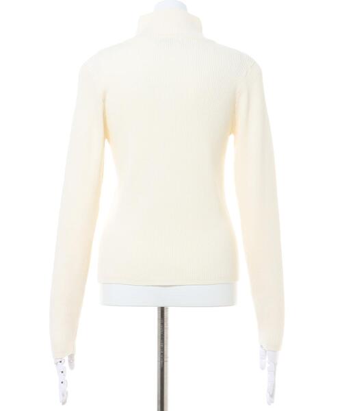 INGNI（イング）の「ハーフジップハイネックニット（ニット/セーター・レディース・ブラック/ベージュ/アイボリー・M）」の6枚目の写真