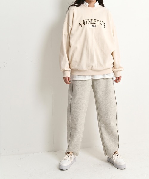 me+em select（ミームセレクト）の「WAYNESTATEプリントやわらかスウェット（Tシャツ/カットソー・レディース・クリーム/ネイビー/グレー・FREE）」の21枚目の写真