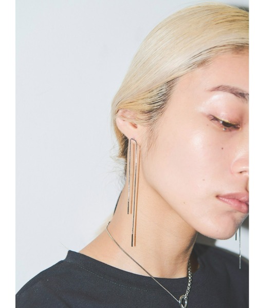 タッセロングチェーン ピアス|AHKAH official site