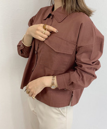 Linen blend shirt jacket / リネンブレンドシャツジャケット