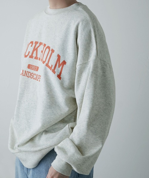 etoll.(エトル)の「裏毛カレッジロゴスウェット mtm(スウェット・レディース・オートミール/ブルー/ブラック・FREE)」の21枚目の写真