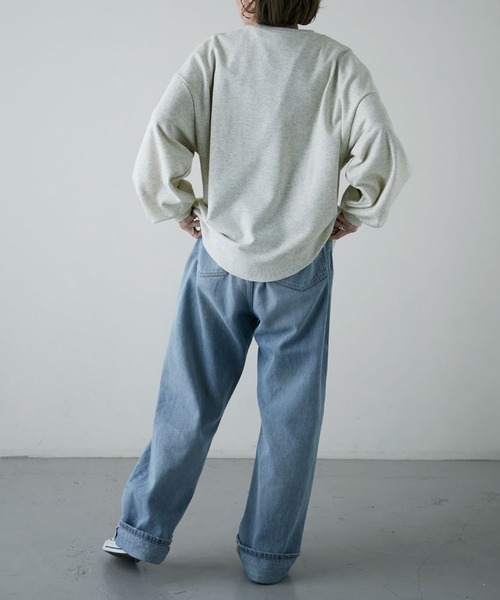 etoll.(エトル)の「裏毛カレッジロゴスウェット mtm(スウェット・レディース・オートミール/ブルー/ブラック・FREE)」の18枚目の写真