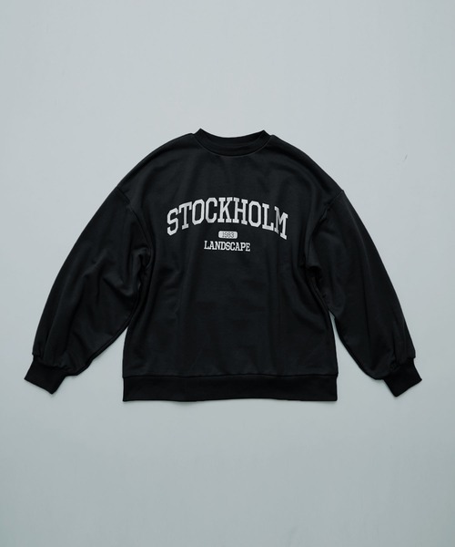 etoll.(エトル)の「裏毛カレッジロゴスウェット mtm(スウェット・レディース・オートミール/ブルー/ブラック・FREE)」の13枚目の写真