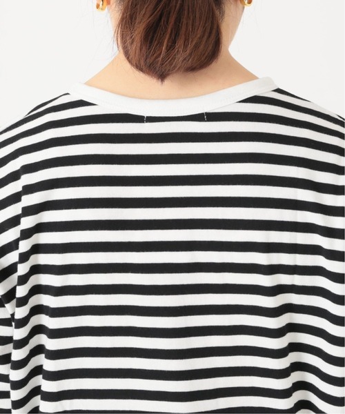 JOURNAL STANDARD（ジャーナルスタンダード）の「《追加》クラシックボーダーロングTシャツ◆2（Tシャツ/カットソー・レディース・ブラック・FREE）」の10枚目の写真