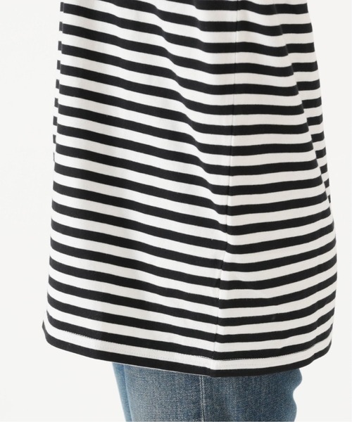 JOURNAL STANDARD（ジャーナルスタンダード）の「《追加》クラシックボーダーロングTシャツ◆2（Tシャツ/カットソー・レディース・ブラック・FREE）」の9枚目の写真