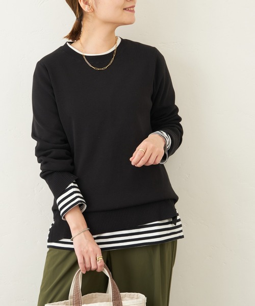 JOURNAL STANDARD（ジャーナルスタンダード）の「《追加》クラシックボーダーロングTシャツ◆2（Tシャツ/カットソー・レディース・ブラック・FREE）」の22枚目の写真