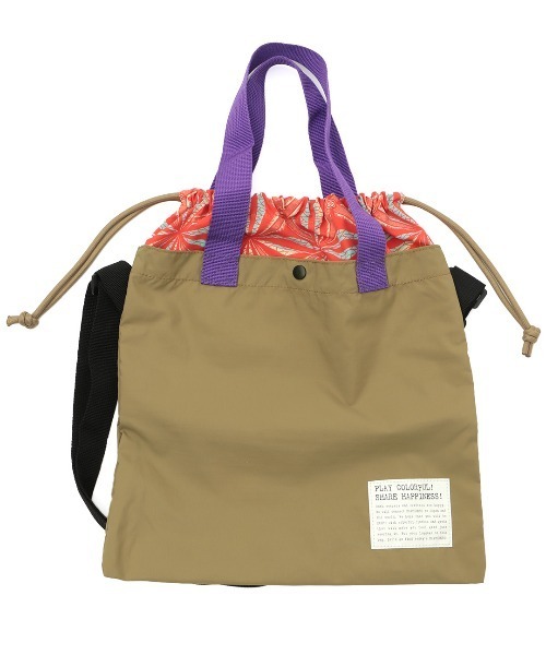 チチカカ（チチカカ）の「2wayショルダートートバッグ（ショルダーバッグ・レディース・ベージュ/カーキ/ブルー・FREE）」の4枚目の写真