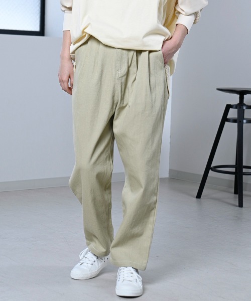 LUPILIEN（ルピリアン）の「スラブツイルベルトデザインパンツ