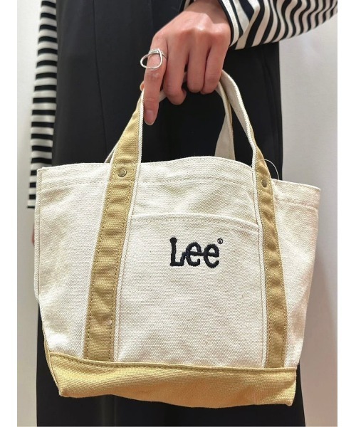 Lee（リー）の「【Lee】キャンバスミニトート（トートバッグ・レディース・ブラック/ベージュ/パープル・ONE SIZE）」の2枚目の写真