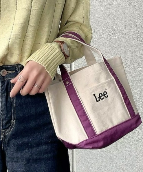 Lee（リー）の「【Lee】キャンバスミニトート（トートバッグ・レディース・ブラック/ベージュ/パープル・ONE SIZE）」の3枚目の写真