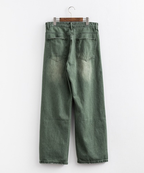 Ressaca(レサーカ)の「ワイドストレートグリーンカラーデニムパンツ(デニムパンツ・メンズ・グリーン・S/M/L/XL)」の11枚目の写真