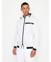 ARMANI EXCHANGE | 【A|X アルマーニ エクスチェンジ】ロゴテープデザイン　ポリエステルフーディ(ブルゾン)