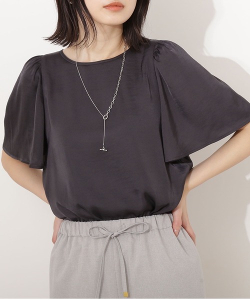 NATURAL BEAUTY BASIC スーツ&ブラウスセット S 楽天市場】【SALE／30%OFF】割繊サテンギャザーブラウス