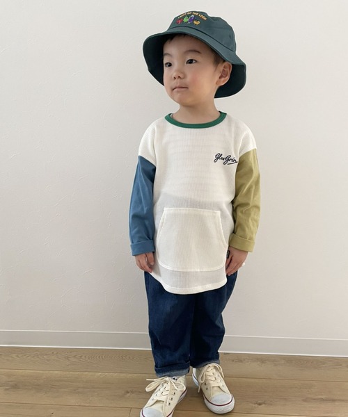 RiNc (リンク)の「【 FRUIT OF THE LOOM / フルーツ オブ ザ ルーム 】 KIDS BUCKET HAT(ハット・キッズ・グリーン/ブラック/ベージュ/オレンジ・FREE)」の1枚目の写真