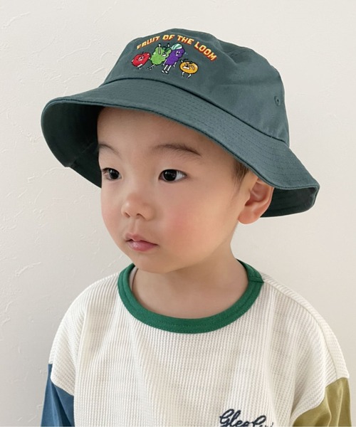 RiNc (リンク)の「【 FRUIT OF THE LOOM / フルーツ オブ ザ ルーム 】 KIDS BUCKET HAT(ハット・キッズ・グリーン/ブラック/ベージュ/オレンジ・FREE)」の6枚目の写真