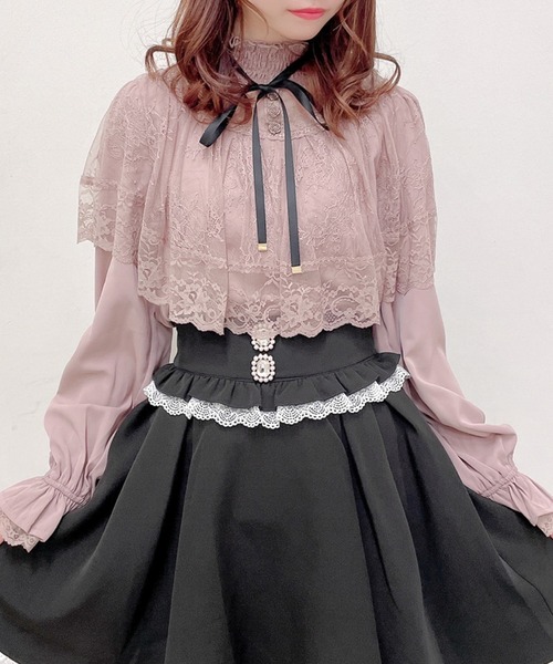 ROJITA（ロジータ）の「配色レーシーケープブラウス（シャツ/ブラウス・レディース・ホワイト/ブラック/ピンク・FREE）」の20枚目の写真