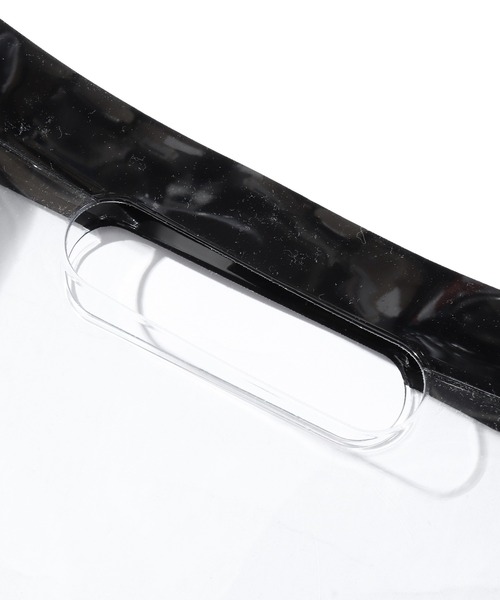 NaNa-NaNa（ナナナナ）の「nana-nana/ナナナナ A5/A6 (PVC) クリアハンドバッグ ショルダーバック 2WAY（ハンドバッグ・レディース・ブラック/パープル/グリーン・ONE SIZE）」の9枚目の写真