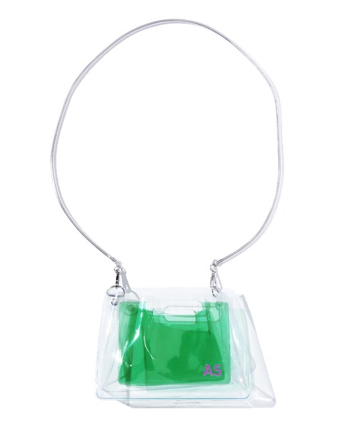 NaNa-NaNa（ナナナナ）の「nana-nana/ナナナナ A5/A6 (PVC) クリアハンドバッグ ショルダーバック 2WAY（ハンドバッグ・レディース・ブラック/パープル/グリーン・ONE SIZE）」の22枚目の写真