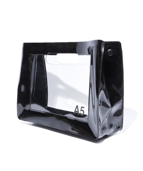 NaNa-NaNa（ナナナナ）の「nana-nana/ナナナナ A5/A6 (PVC) クリアハンドバッグ ショルダーバック 2WAY（ハンドバッグ・レディース・ブラック/パープル/グリーン・ONE SIZE）」の16枚目の写真