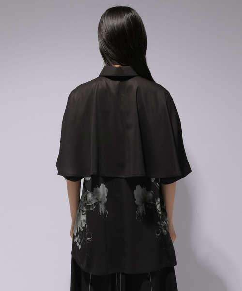 HARE（ハレ）の「サイドフラワーシャツ(HARE)（シャツ/ブラウス・レディース・ホワイト/ブラック・FREE）」の6枚目の写真