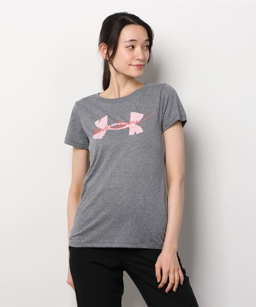 UNDER ARMOUR(アンダーアーマー)の「アンダーアーマー UA Big Logo Graphic Tee(Tシャツ/カットソー・レディース・ホワイト/グレー/ブラック/ネイビー・L/M/S/XL)」の3枚目の写真