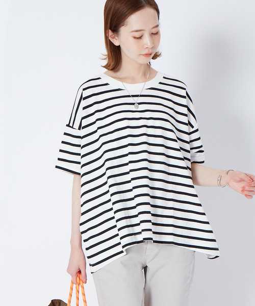 JOURNAL STANDARD（ジャーナルスタンダード）の「■汗ジミ防止ビッグTシャツ（Tシャツ/カットソー・レディース・ホワイト/ブラック系その他/ホワイト系その他2/グレー系その他2/ネイビー系1・FREE）」の3枚目の写真