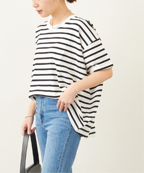 JOURNAL STANDARD（ジャーナルスタンダード）の「■汗ジミ防止ビッグTシャツ（Tシャツ/カットソー・レディース・ホワイト/ブラック系その他/ホワイト系その他2/グレー系その他2/ネイビー系1・FREE）」の6枚目の写真