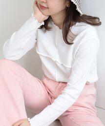 fredy emue | リブテレコ切り替えプルオーバーカットソー(Tシャツ/カットソー)