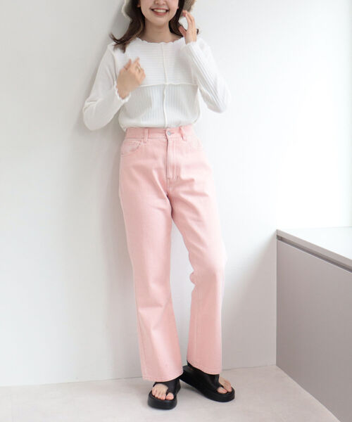 fredy emue（フレディエミュ）の「リブテレコ切り替えプルオーバーカットソー（Tシャツ/カットソー・レディース・チャコールグレー/ベージュ/オフホワイト・38）」の20枚目の写真