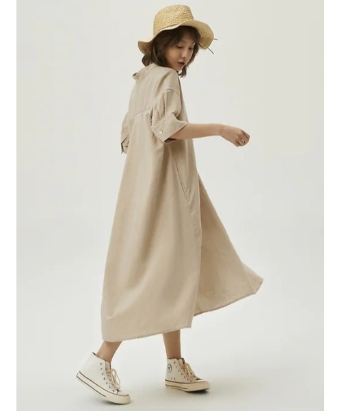 GAP（ギャップ）の「FREE&FLOW リネン ポップオーバー ワンピース（ワンピース・レディース・ブラック/ベージュ/ホワイト・XXS/XS/S/L/M）」の19枚目の写真