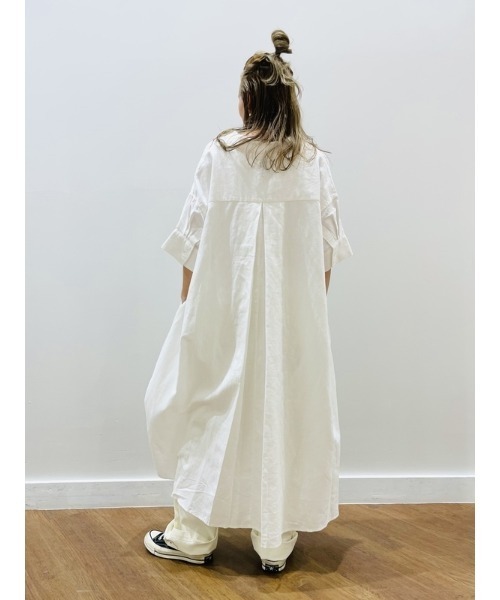 GAP（ギャップ）の「FREE&FLOW リネン ポップオーバー ワンピース（ワンピース・レディース・ブラック/ベージュ/ホワイト・XXS/XS/S/L/M）」の9枚目の写真