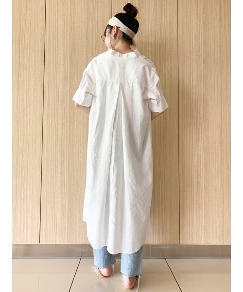 GAP（ギャップ）の「FREE&FLOW リネン ポップオーバー ワンピース（ワンピース・レディース・ブラック/ベージュ/ホワイト・XXS/XS/S/L/M）」の15枚目の写真